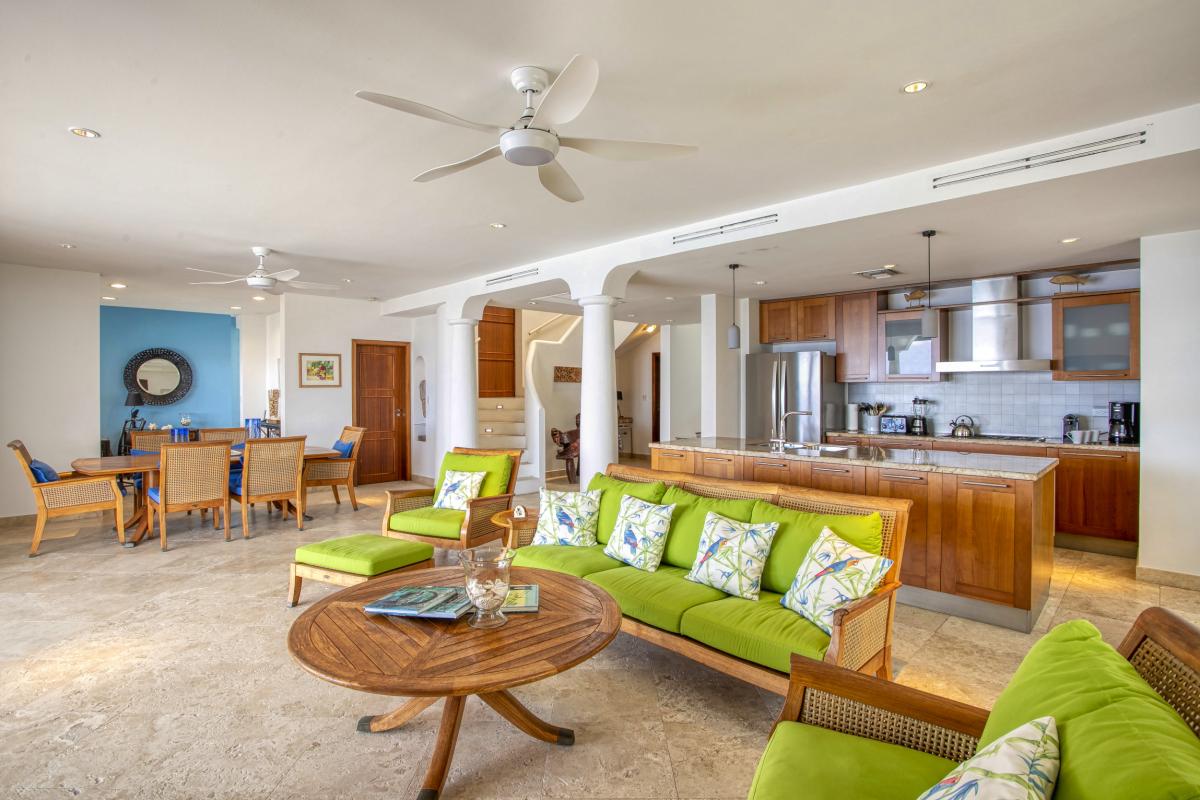 20_EtoiledeMer-IndoorLiving_ villa 4 chambres piscine vue mer Cupecoy Saint Martin